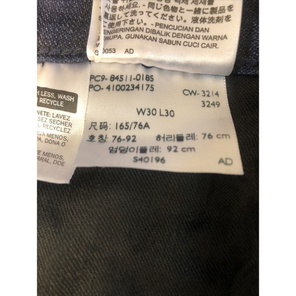 Levis 511 Mens Jeans Size 30x30 Dark Blue Slim Fit Denim Indigo - Picture 13 of 13